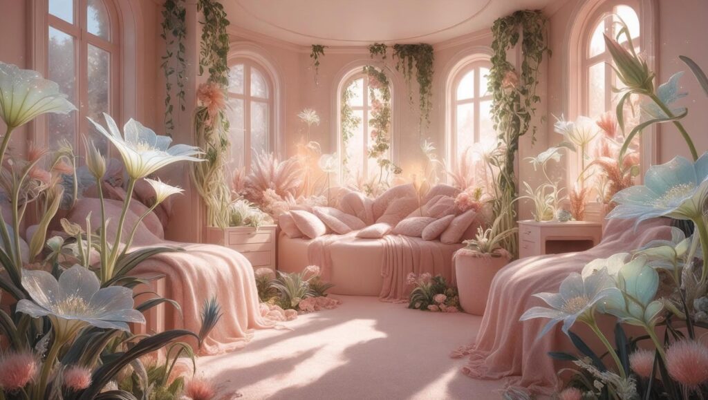 Pastel illustration of a cozy therapy room